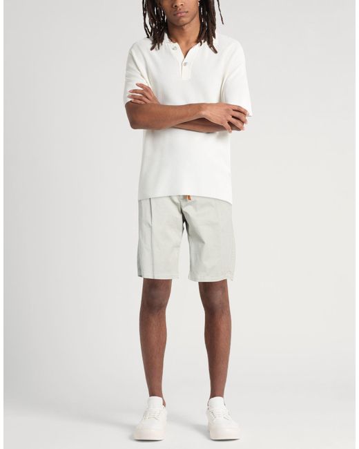 Eleventy Gray Light Shorts & Bermuda Shorts Cotton, Elastane for men
