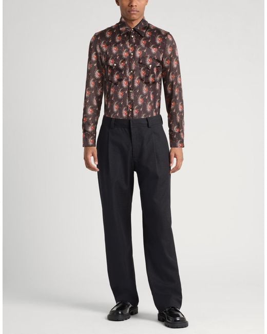 DSquared² Red Dark Shirt Polyester for men