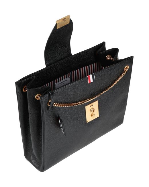 Thom Browne Black Shoulder Bag Leather