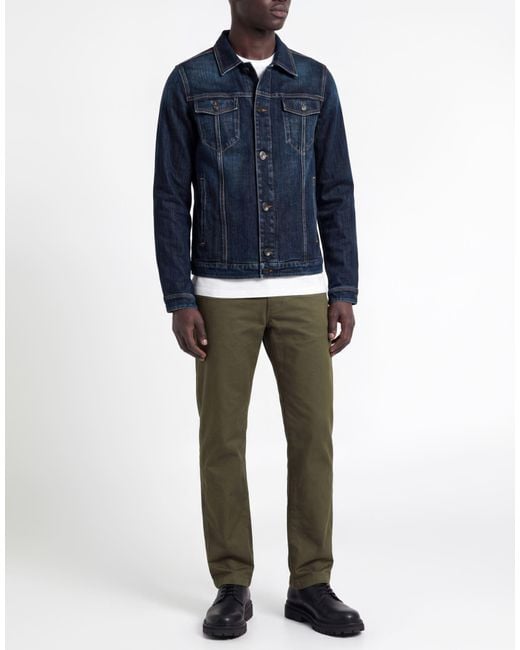 Tramarossa Blue Denim Outerwear Cotton, Elastane for men