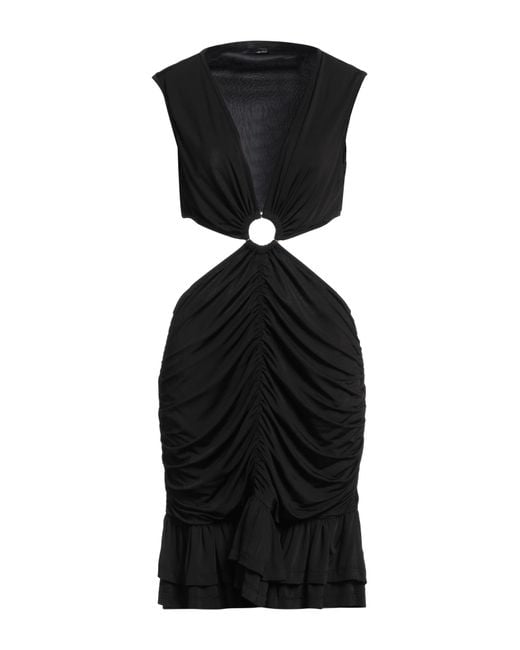 Just Cavalli Black Mini Dress Viscose, Elastane