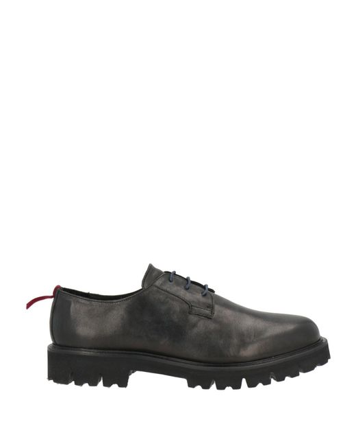 Attimonelli's Black Lace-Up Shoes Calfskin for men