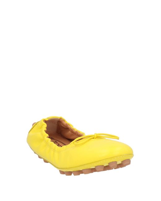 Tod's Yellow Ballet Flats