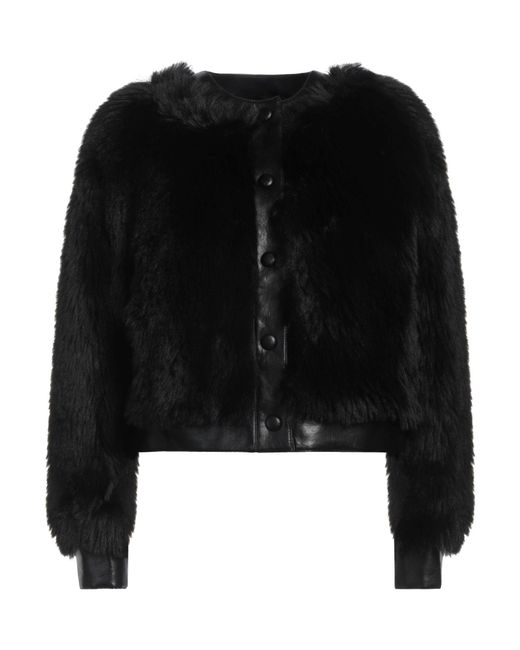 Twinset Black Shearling & Teddy