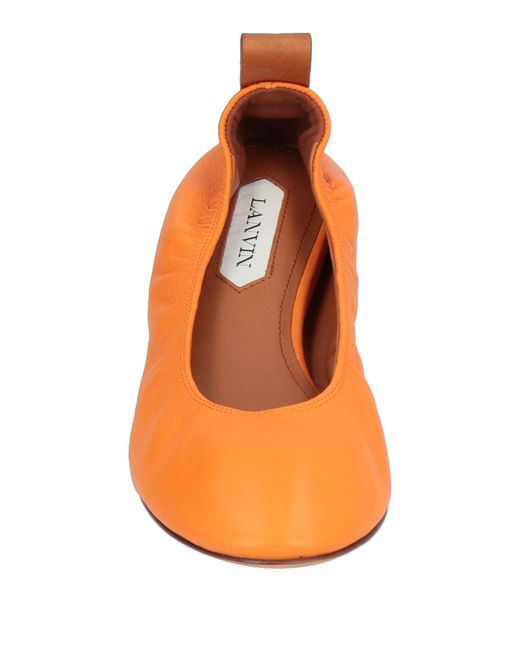 Lanvin Orange Ballet Flats