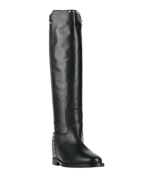 Via Roma 15 Black Boot Leather