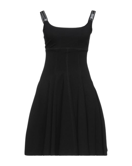 Versace Jeans Couture Black Mini Dress Viscose, Polyamide, Elastane