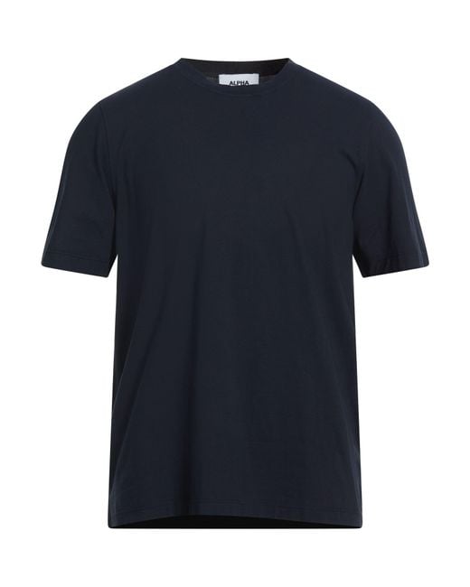 Alpha Studio Blue Midnight T-Shirt Cotton, Elastane for men