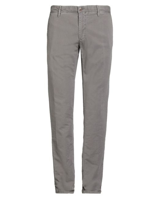 Incotex Gray Pants Cotton, Elastane for men