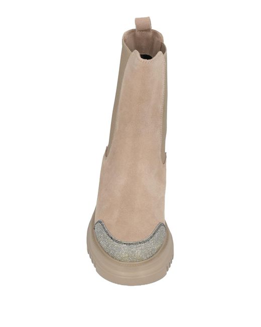 Tosca Blu Brown Ankle Boots Leather, Textile Fibers