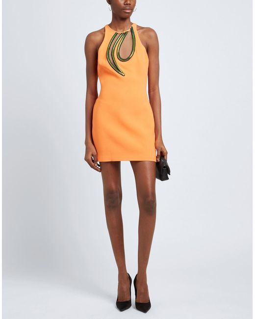 David Koma Orange Mini Dress