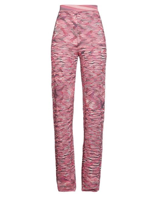 Missoni Red Pants Polyester, Elastane