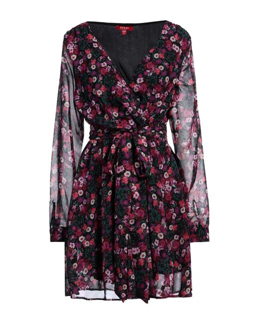 Guess Purple Mini Dress Polyester