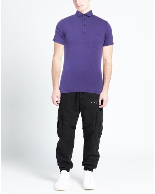 Daniele Alessandrini Purple Polo Shirt Cotton for men
