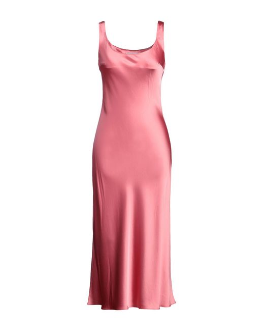 MSGM Pink Midi Dress Viscose, Elastane