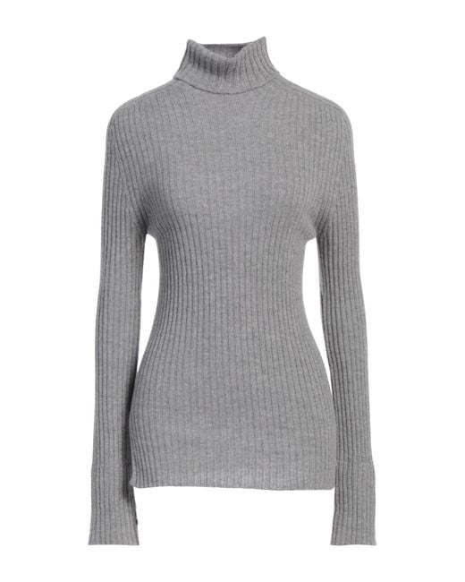 Pinko Gray Turtleneck Wool, Cashmere