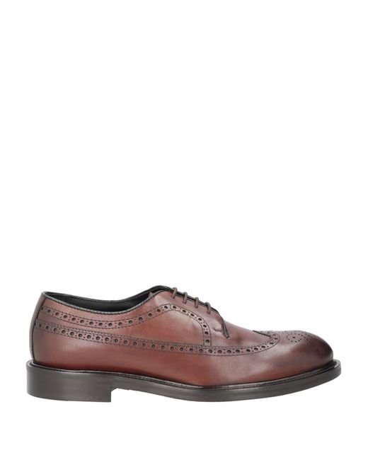 RICHARD OWE'N Brown Lace-Up Shoes Leather for men