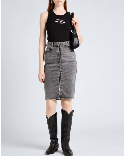 DIESEL Gray Denim Skirt