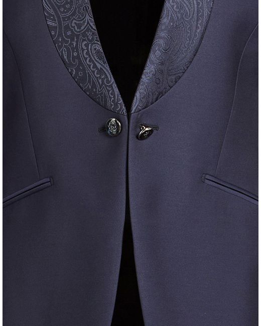 Luigi Bianchi Blue Blazer Polyester, Virgin Wool, Elastane for men