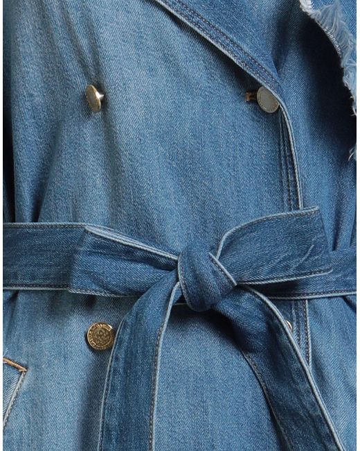 Gaelle Paris Blue Denim Outerwear Cotton
