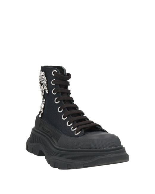 McQueen Black Sneakers Textile Fibers