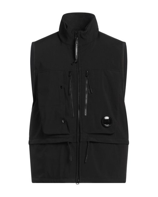C P Company Black Gilet for men