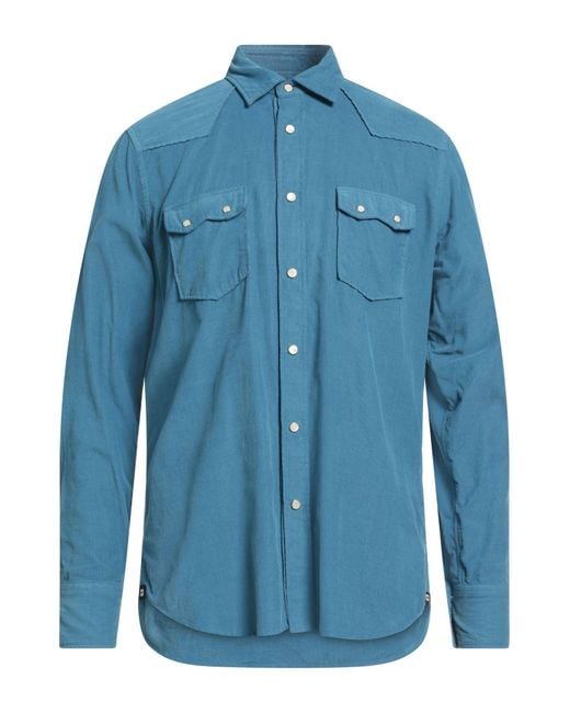 Lardini Blue Shirt Cotton for men