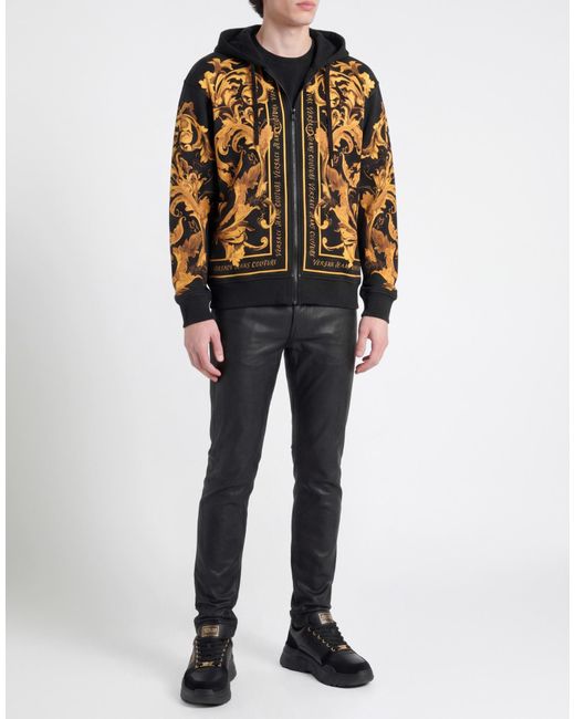 Versace Jeans Couture Black Sweatshirt Cotton, Elastane for men