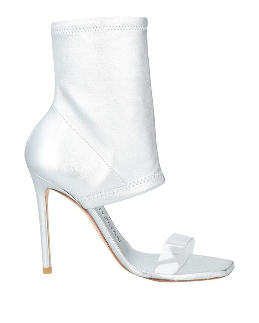 Stuart Weitzman White Ankle Boots Leather