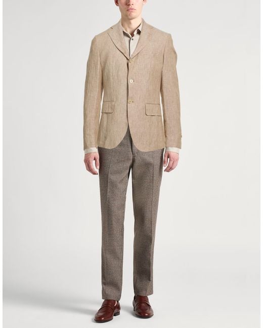 120% Lino Natural Blazer Linen for men