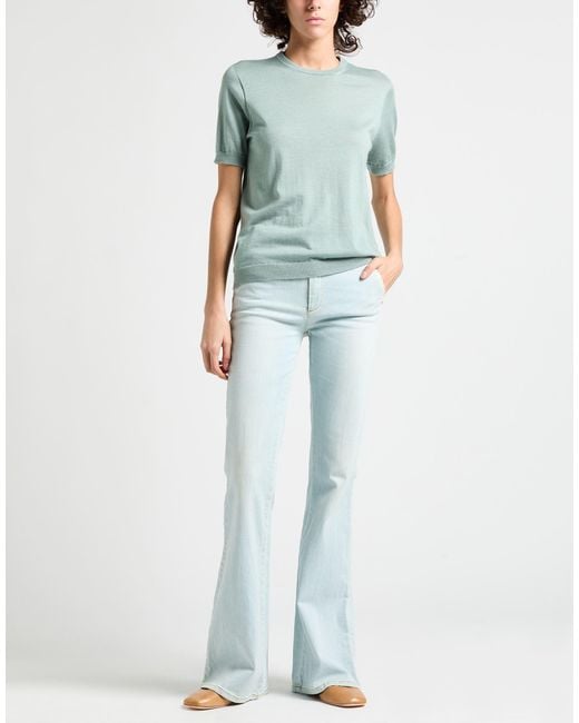 Fedeli Green Sweater Cashmere, Silk