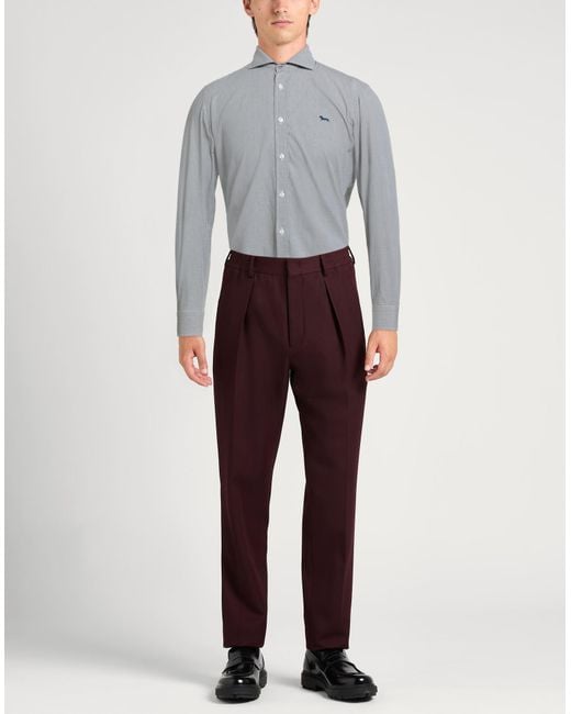 Harmont & Blaine Gray Military Shirt Organic Cotton for men