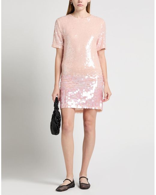 P.A.R.O.S.H. Pink Blush Mini Dress Polyamide, Elastane, Pvc