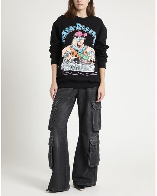 Moschino Black Sweatshirt Organic Cotton