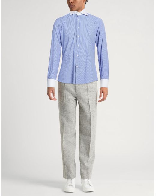 Brian Dales Blue Shirt Cotton for men