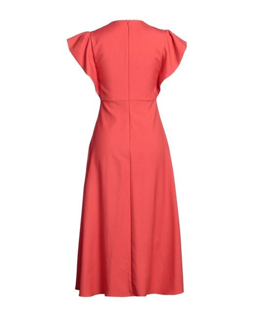 Rochas Red Midi Dress