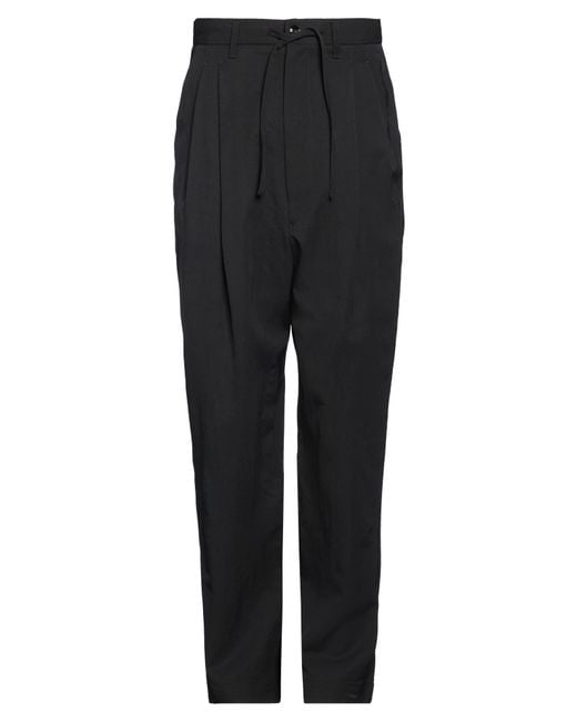 Lemaire Black Pants Wool, Viscose for men