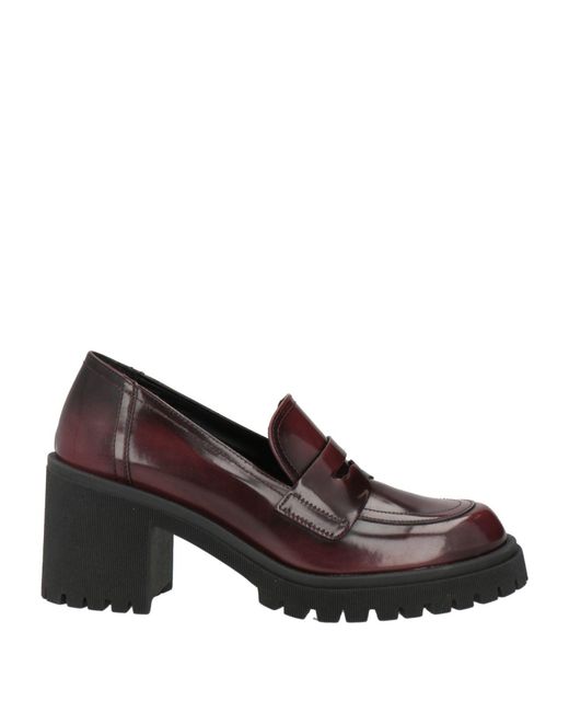 Fabbrica Dei Colli Brown Burgundy Loafers Leather