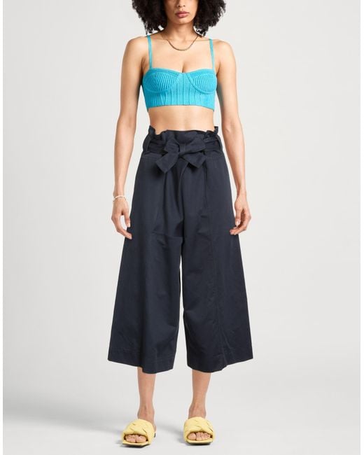 Marni Blue Pants Cotton, Linen