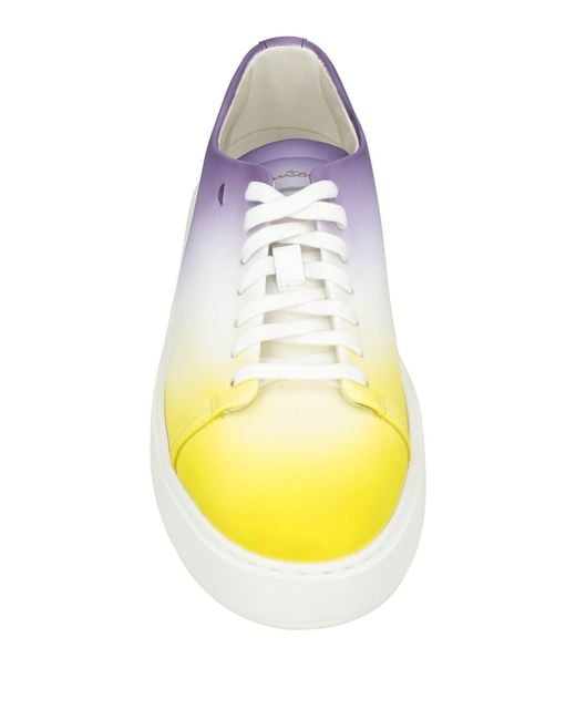 Santoni Yellow Trainers