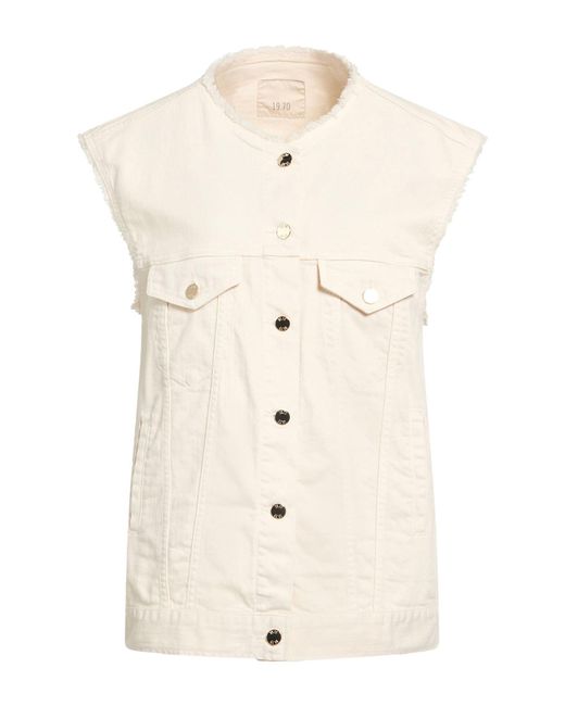 19.70 Nineteen Seventy Natural Denim Outerwear Cotton, Elastane