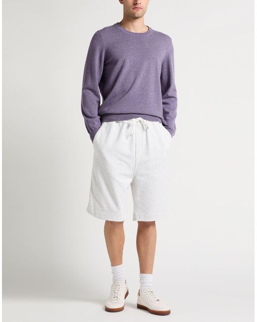 Brunello Cucinelli Gray Light Shorts & Bermuda Shorts Cotton, Polyamide for men
