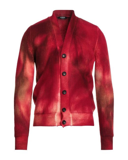 +39 Masq Red Cardigan Wool, Polyamide for men