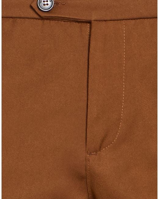 TELAMIRA Brown Pants Polyester, Viscose, Elastane for men