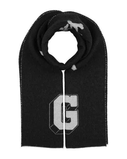 Givenchy Black Scarf Wool, Virgin Wool, Silk for men