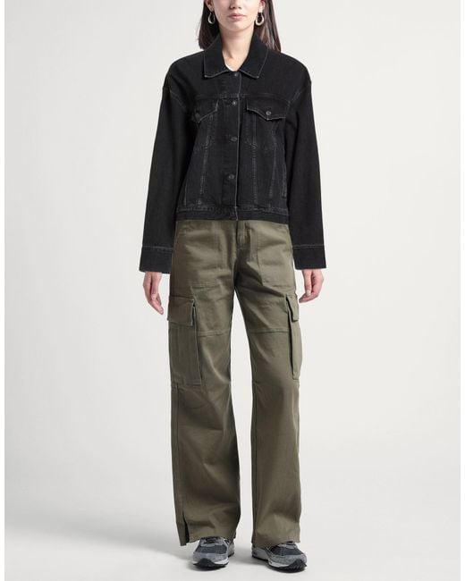 Agolde Black Denim Outerwear Cotton, Recycled Cotton