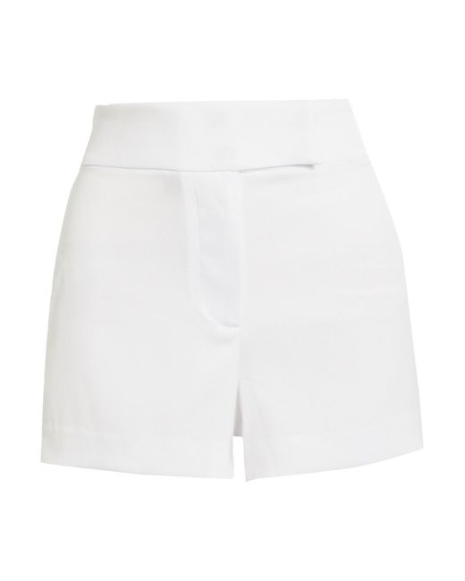 Alice + Olivia White Shorts & Bermuda Shorts Polyester, Elastane