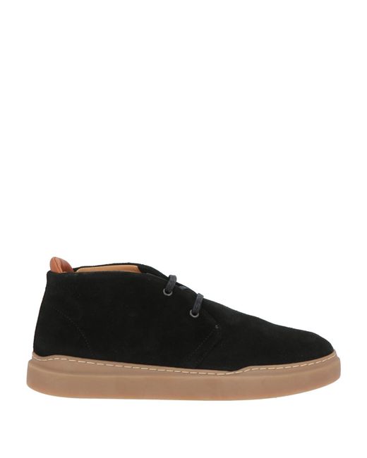 Cerruti 1881 Black Ankle Boots Cow Leather for men