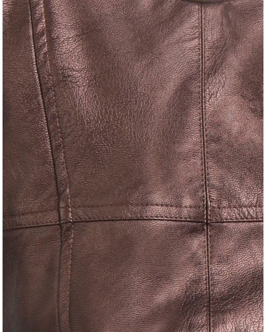 Shirtaporter Brown Top Polyurethane, Viscose