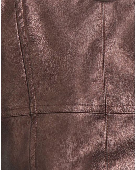 Shirtaporter Brown Top Polyurethane, Viscose